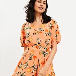 Loft Orange Harvest Criss Cross Back Cropped Top